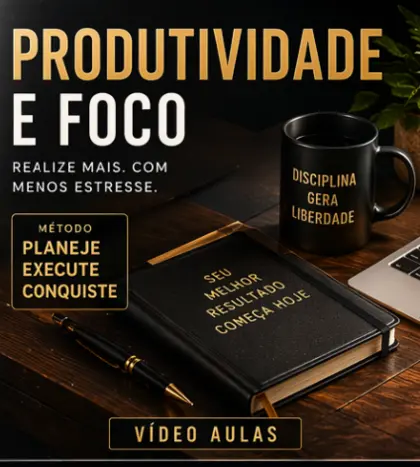 Capa do curso Produtividade e Foco
